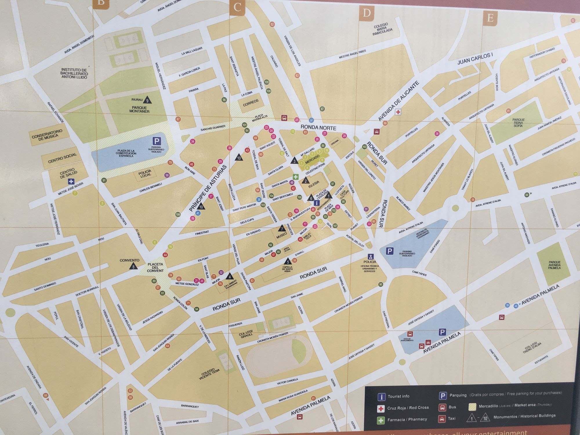 Mapa Parking Javea